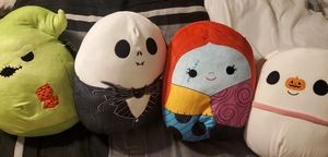LARGE Squishmallos Nightmare Before Christmas. Jack, Sally, Zero & Oogie Boogie